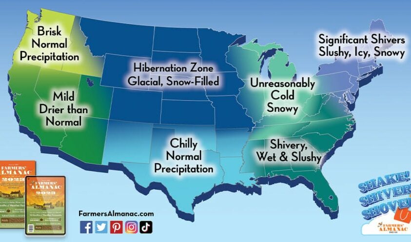 Farmer’s Almanac Predicting Frosty Precipitation This Winter Season